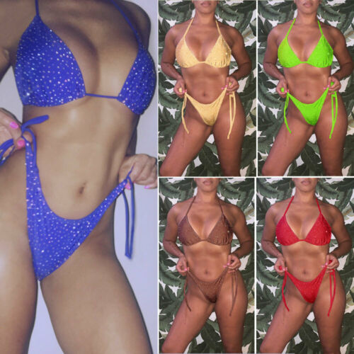 2Pcs Adjustable Bling Sequins Push-up Bra Bandage Bikini Set Women String Swimsuit Triangle Swimwear Bathing Clothing
2Pcs Adjustable Bling Sequins Push-up Bra Bandage Bikini Set Women String Swimsuit Triangle Swimwear Bathing Clothing