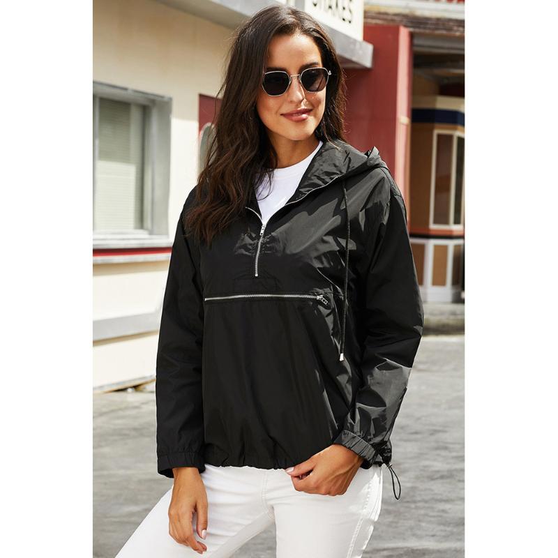 Autumn and Winter new long sleeve coat women' fashionable casual hooded coat women' lapel zipper 85342, Black
Autumn and Winter new long sleeve coat women' fashionable casual hooded coat women' lapel zipper 85342, Black