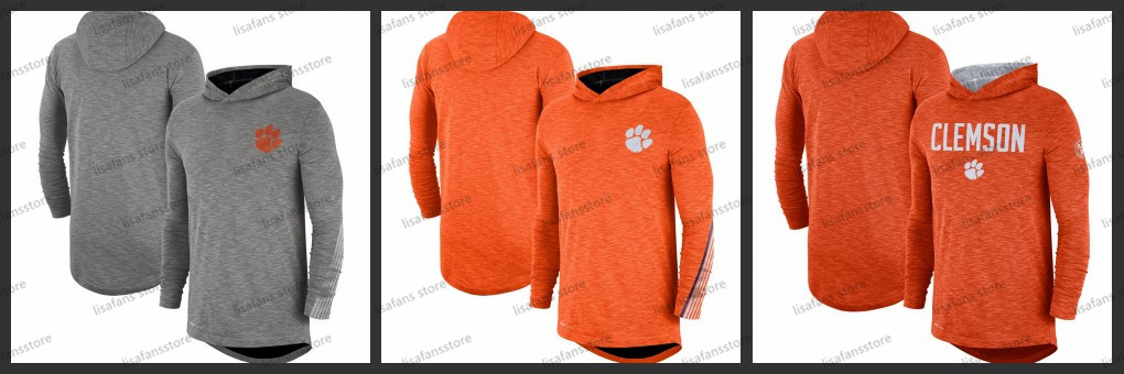 Clemson Tigers Orange Gray Basketball Slub 2019 Sideline Long Sleeve Hooded Performance Top Tee Printed Team Color College T-Shirts, Black
Clemson Tigers Orange Gray Basketball Slub 2019 Sideline Long Sleeve Hooded Performance Top Tee Printed Team Color College T-Shirts, Black