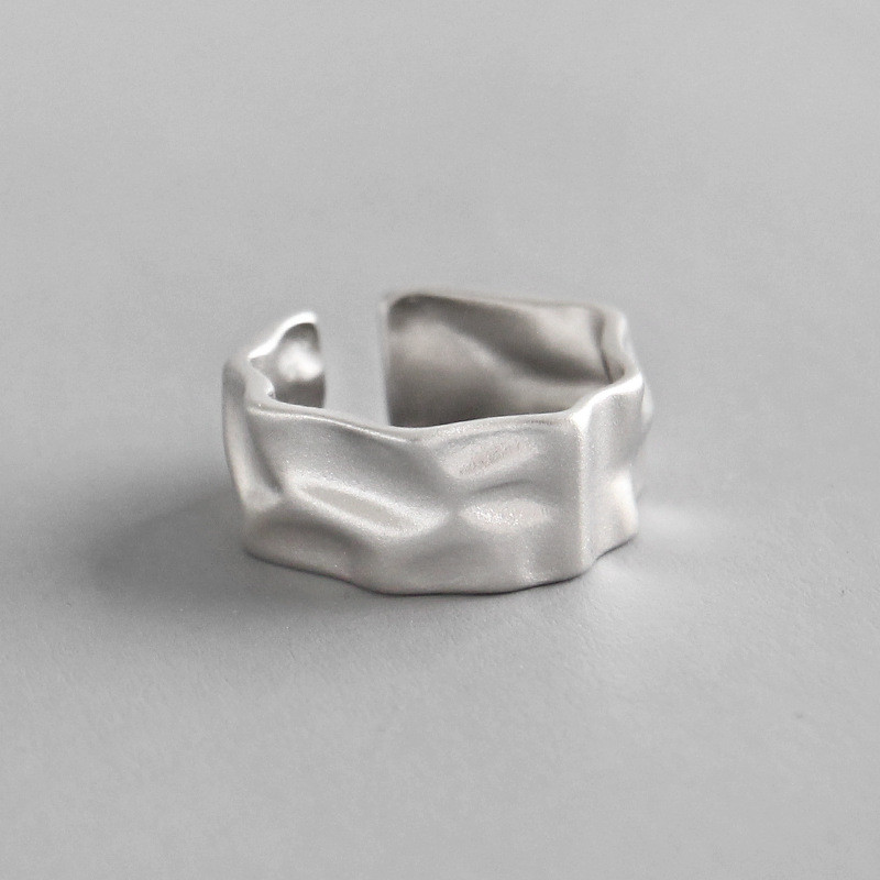 New Fine Jewelry Concave Convex Matte Open Rings For Women 100% 925 Sterling Silver Irregular Adjustable Ring Wedding Party Gifts
New Fine Jewelry Concave Convex Matte Open Rings For Women 100% 925 Sterling Silver Irregular Adjustable Ring Wedding Party Gifts