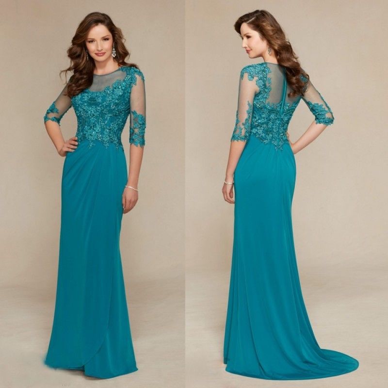 Cheap Floor Length 2019 Mother Of the Bride Dresses 3/4 Long Sleeve Lace Beaded Wedding Guest Dresses Jewel Neck Evening Gowns
Cheap Floor Length 2019 Mother Of the Bride Dresses 3/4 Long Sleeve Lace Beaded Wedding Guest Dresses Jewel Neck Evening Gowns
