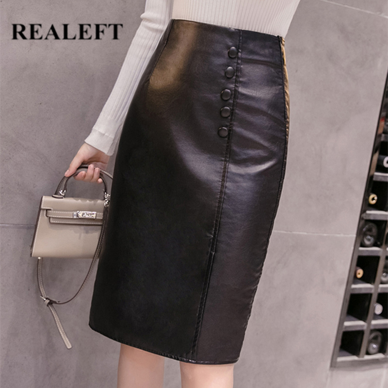 2020 Spring Autumn Button Elegant Midi Skirts High Waist Skirts Womens Black PU Leather Sheath Wrap Office Lady
2020 Spring Autumn Button Elegant Midi Skirts High Waist Skirts Womens Black PU Leather Sheath Wrap Office Lady