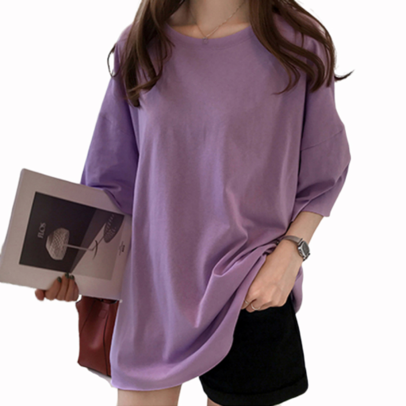Women's T-Shirt 2021 Summer Oversize T Shirt Women Candy Color O Neck Short Sleeve Elastic Basic Long Loose Streetwear T-shirts Tee Tops, Blue
Women's T-Shirt 2021 Summer Oversize T Shirt Women Candy Color O Neck Short Sleeve Elastic Basic Long Loose Streetwear T-shirts Tee Tops, Blue