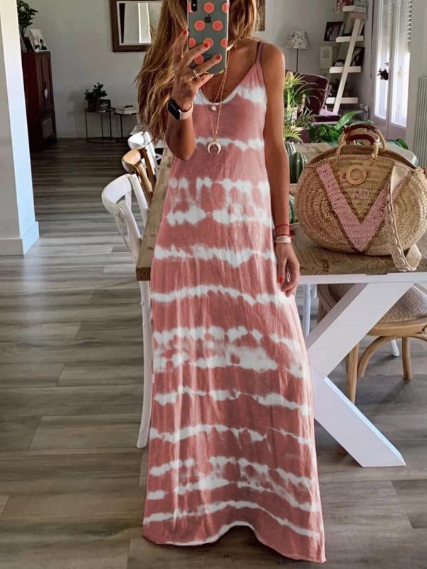 2020 Women Summer Maxi Dress Floor Length New Print Sling Boho Dresses Plus Size S-5XL Female Sun Beach Dresses Robe Femme