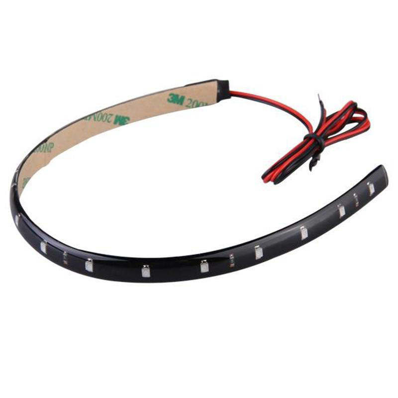 15 30cm Car LED Flexible Strips Light Bulbs Waterproof Strip Lamp Vehicle Truck Motorcycle Auto Decor Lights 12V