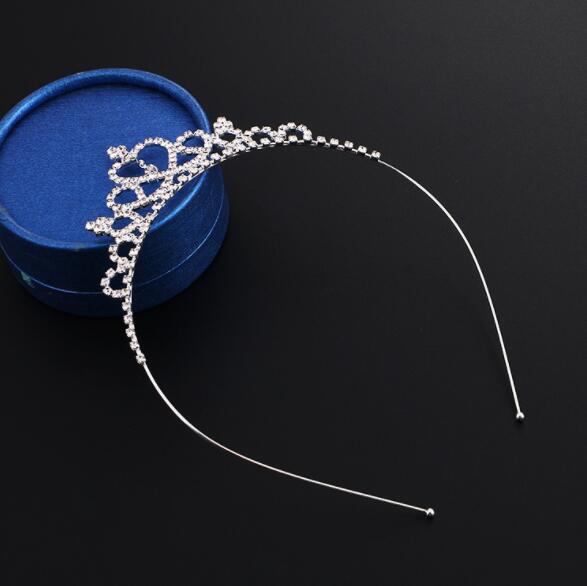 Fashion Rhinestone crystal Tiaras Flower girl Crowns Princess Style Crown Wedding Jewelry Children Hair Accessories Kids Hair Pieces