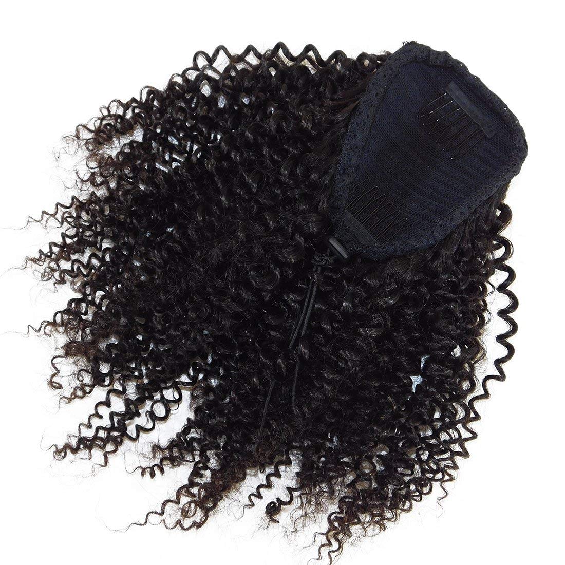 Afro Kinky Curly Ponytail For Women Natural Black Remy Hair 1 Piece 120g Clip In Ponytails Drawstring 100% Human Hair Extension