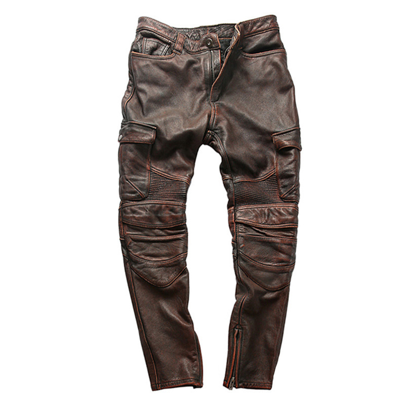 Genuine Leather Pants Men Real Natural Cowhide Cow Skin Casual Slim Motorcycle Biker Waterproof Moto Streetwear Trousers Male, Black
Genuine Leather Pants Men Real Natural Cowhide Cow Skin Casual Slim Motorcycle Biker Waterproof Moto Streetwear Trousers Male, Black