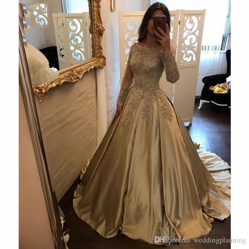 Red Champagne Dark Off Shoulder Quinceanera Dresses Long Sleeves Vestidos De Fiesta For Graduation Formal Evening Prom Dress Mal