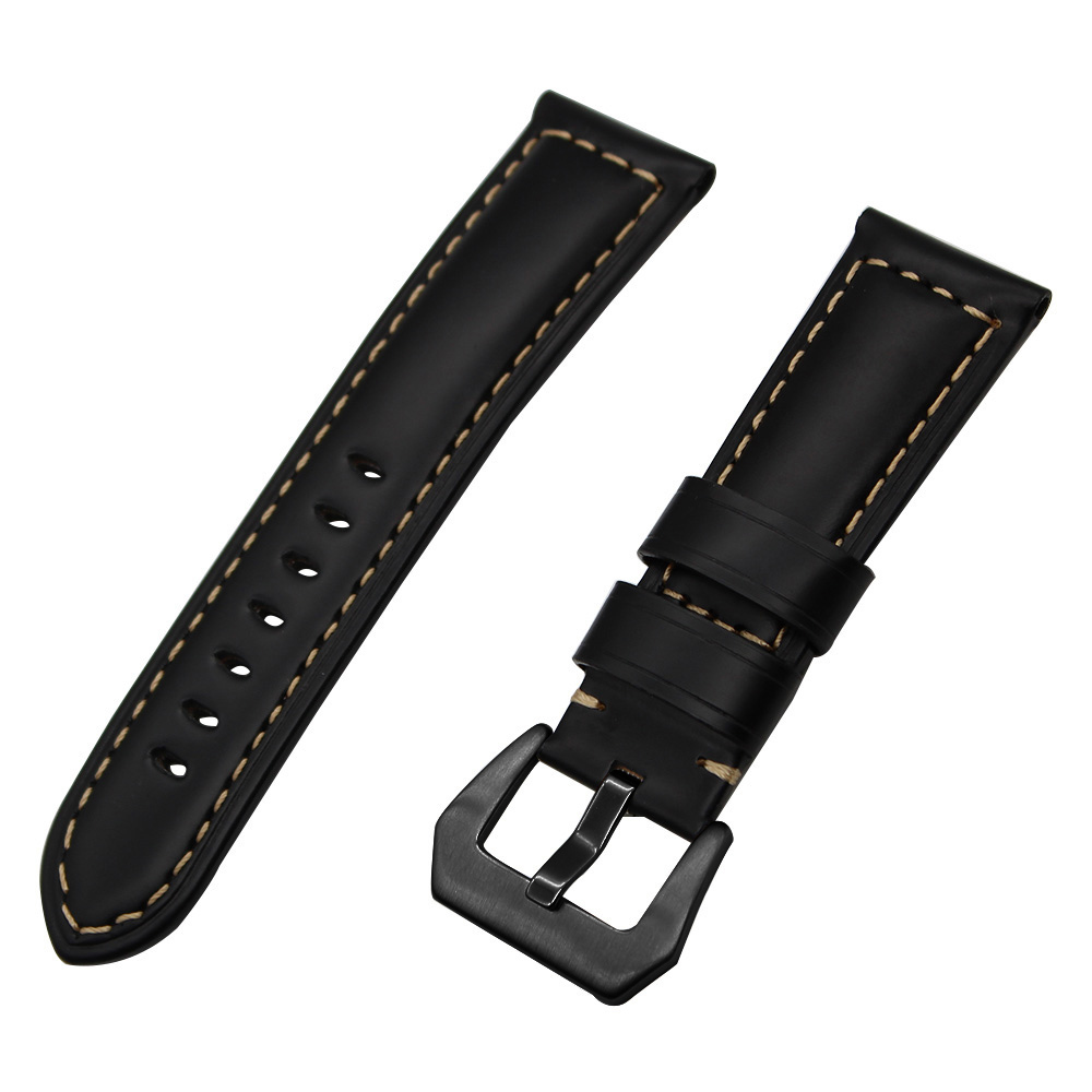 20mm 22mm 24mm 26mm Italy Genuine Leather Watch Band for Panerai Luminor Radiomir Stainless Steel Buckle Watchband Wrist Strap CJ191225