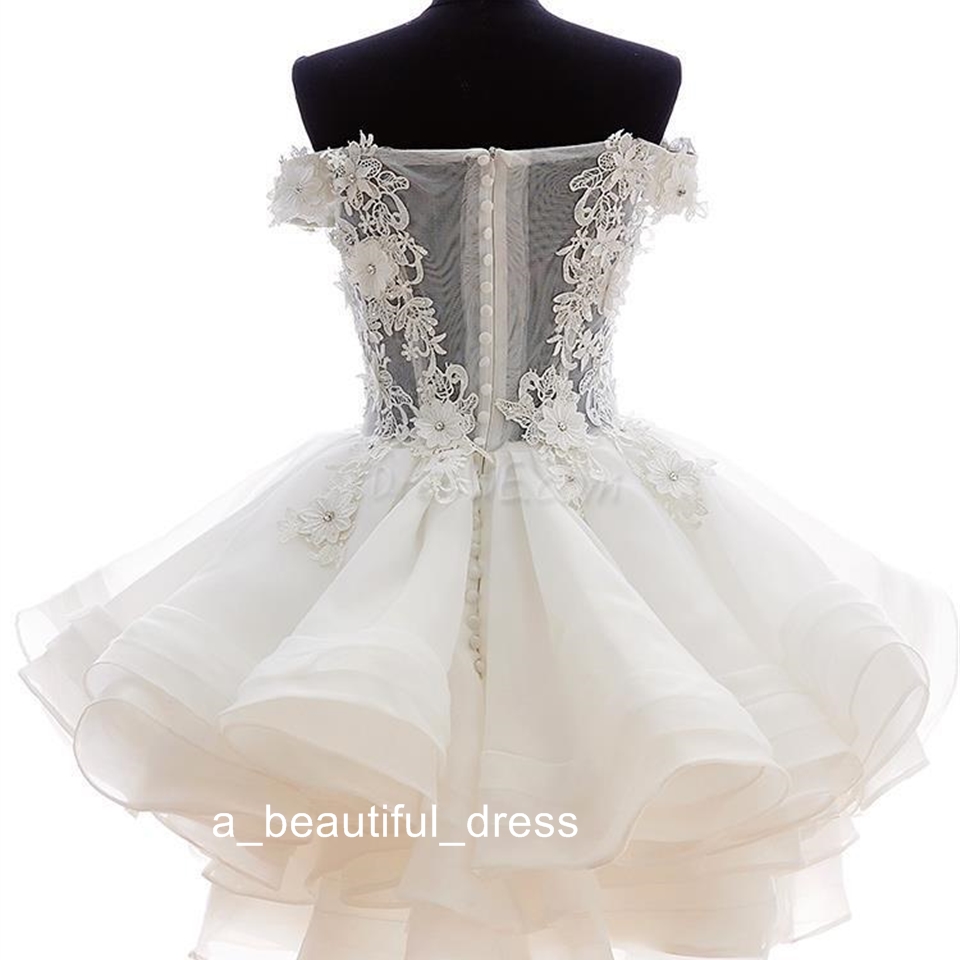 Free Shipping New Lovely Short Homecoming Dresses Sweetheart Flowers Organza Graduation Dresses Party Prom Formal Gown GD7779