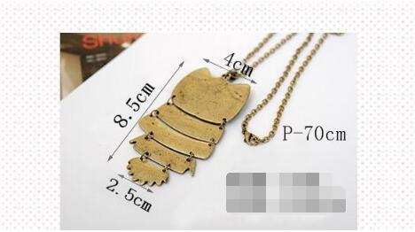 New necklace, fashionable and popular in Europe and America, retro owl necklace, sweater chain wl1077