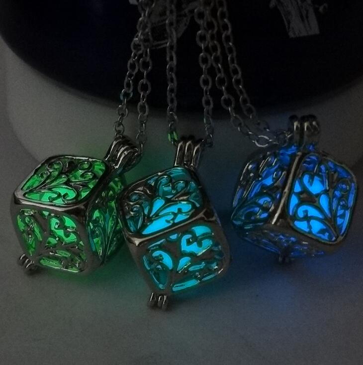Love magic box luminous photo box necklace factory wholesale DJN129 mix order Pendant Necklaces jewelry