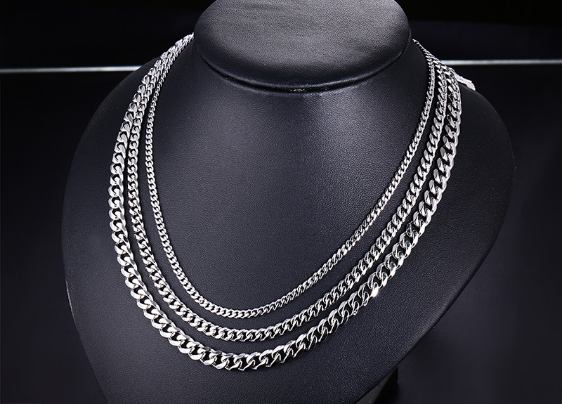 Designer Chain Fashion Jewelry Stainless steel Men Women Necklaces 8k Gold Titanium Necklace Male Chains Sier Black Color