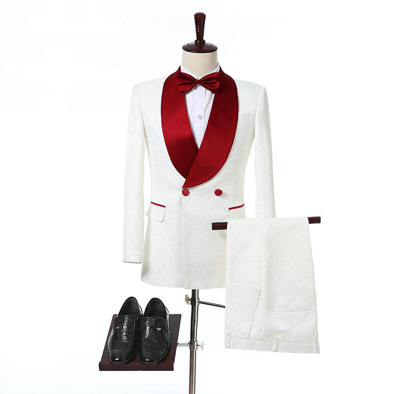 Ivory Men Suits with Red Shawl Collar Double Breasted 2 Pieces Suits Wedding Suit for Groom Side Vent Cheap Evening Prom Tuxedos New, Same as image
Ivory Men Suits with Red Shawl Collar Double Breasted 2 Pieces Suits Wedding Suit for Groom Side Vent Cheap Evening Prom Tuxedos New, Same as image