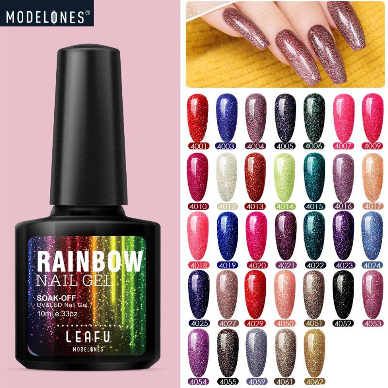 Modelones Rainbow UV Gel Nail Lacquer Soak Off Glitter Nail Varnish Semi Permanent Hybrid Led Enamel, 4022
Modelones Rainbow UV Gel Nail Lacquer Soak Off Glitter Nail Varnish Semi Permanent Hybrid Led Enamel, 4022