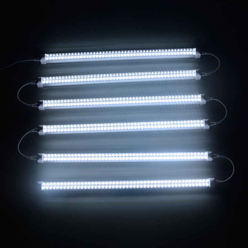 T8 Integrated 8 Feet 72 Watt V Shaped LED Tubes Shop Lights 6000K Clear Lens Plug and Play Tube Light for Cooler Freezer