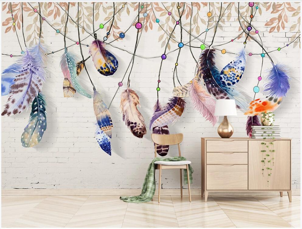 3d room wallpaper custom photo Modern minimalist watercolor feather brick wall background home decor 3d wall murals wallpaper for walls 3 d, Non-woven 
3d room wallpaper custom photo Modern minimalist watercolor feather brick wall background home decor 3d wall murals wallpaper for walls 3 d, Non-woven