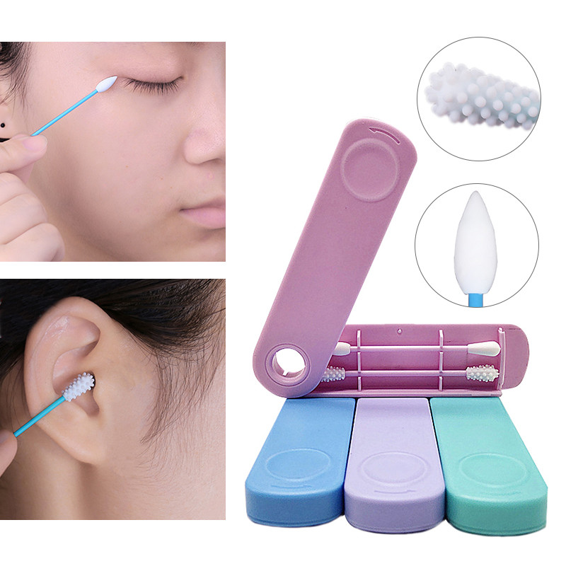 2Pcs High Quality Reusable Silicone Cotton Swab With Case Ear Eye Cleaning Washable Makeup Swabs Soft Flexible Make Up Tools
2Pcs High Quality Reusable Silicone Cotton Swab With Case Ear Eye Cleaning Washable Makeup Swabs Soft Flexible Make Up Tools