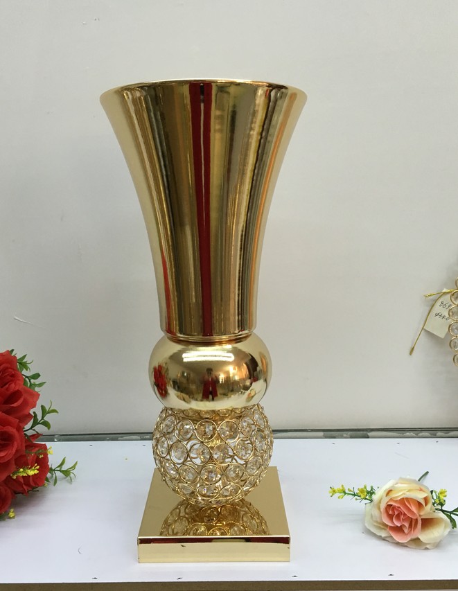 Metal Vases Gold Tables Wedding Centerpiece Event Road Lead Flowers Rack For Home Decoration Vase