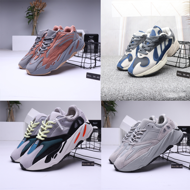 

2019 New High Quality 700 Runner Kanye West Mauve Wave Mens Women casual shoes 700s Sports Running Sneakers Designer Shoes