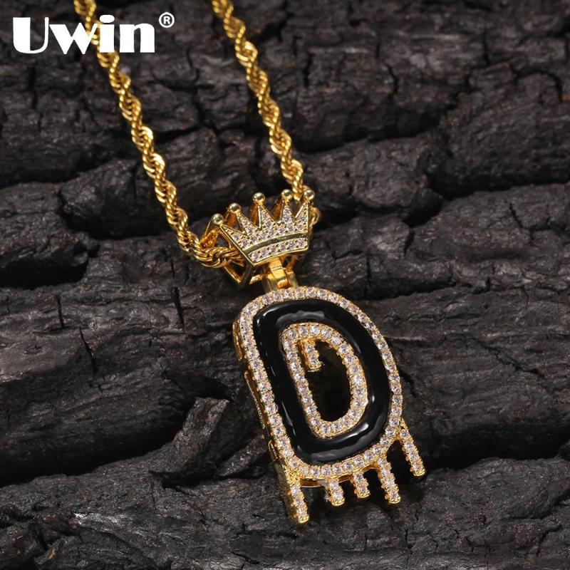 Uwin Crown Dripp Oil Bubbles Initial Letter Pendant Necklace Iced Out Cubic Zirconia Letters Men Women Hiphop Jewelry
Uwin Crown Dripp Oil Bubbles Initial Letter Pendant Necklace Iced Out Cubic Zirconia Letters Men Women Hiphop Jewelry
