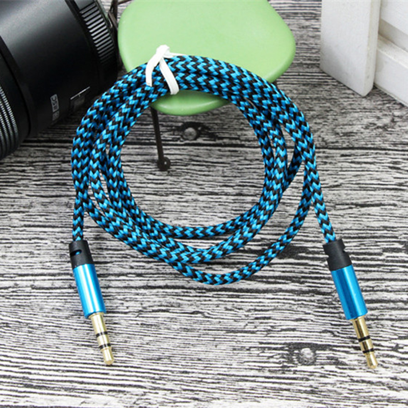 Nylon Jack Aux Cable 1.5m 3m 3.5 to 3.5mm Audio Cables Males tos Male Kabel Gold Plug Car Auxs cord
Nylon Jack Aux Cable 1.5m 3m 3.5 to 3.5mm Audio Cables Males tos Male Kabel Gold Plug Car Auxs cord