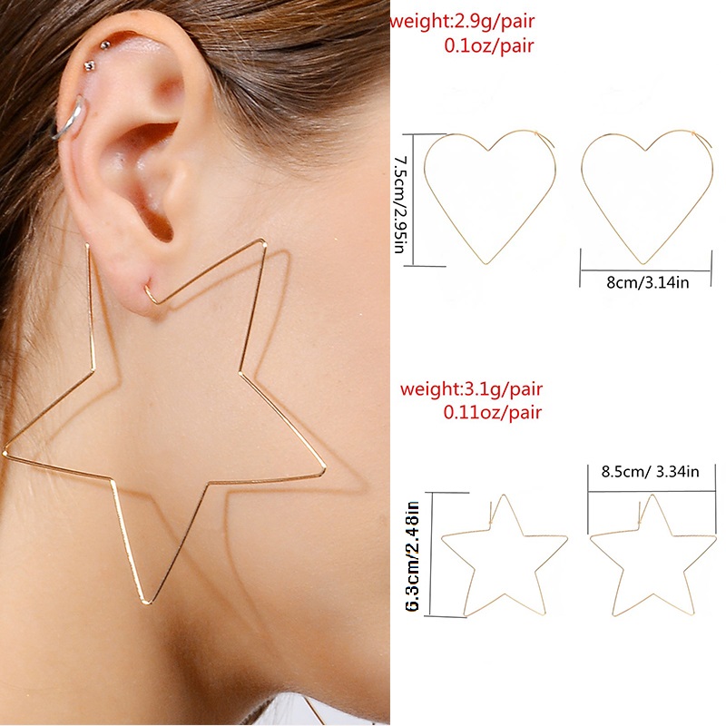 M MISM Women Punk Hoop Earrings Girls Street Vintage Jewelry Fashion Style Heart Shape Star Boucle D'Oreille Metal Oorbellen
M MISM Women Punk Hoop Earrings Girls Street Vintage Jewelry Fashion Style Heart Shape Star Boucle D'Oreille Metal Oorbellen