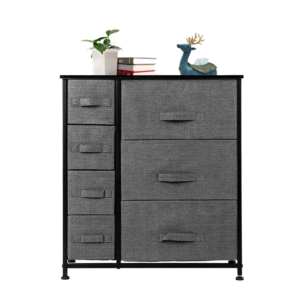 Dresser With 7 Drawers - Furniture Storage Tower Unit For Bedroom, Hallway, Closet, Office Organization - Steel Frame, Wood Top, Easy Pull F
