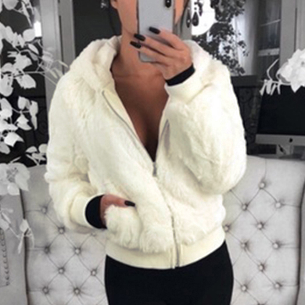 New Women Faux fur Coat Winter Warm Plush Hoodies Jackets Female Slim Fit Overcoat Clothes Fashion Outwear Plus Size 3XL Coats