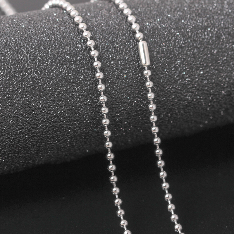316L Stainless Steel Bead Ball Chains Link Necklace Jewelry High Quality Accessories Lobster Clasps Chain Jewelry 18inch-35inch