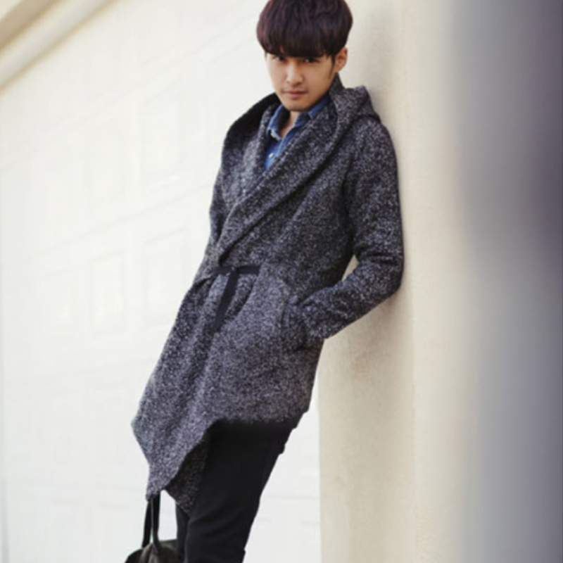 Gothic men's cloak coat jacket men's slim hooded long windbreaker autumn and winter new woolen Korean version, Blue
Gothic men's cloak coat jacket men's slim hooded long windbreaker autumn and winter new woolen Korean version, Blue