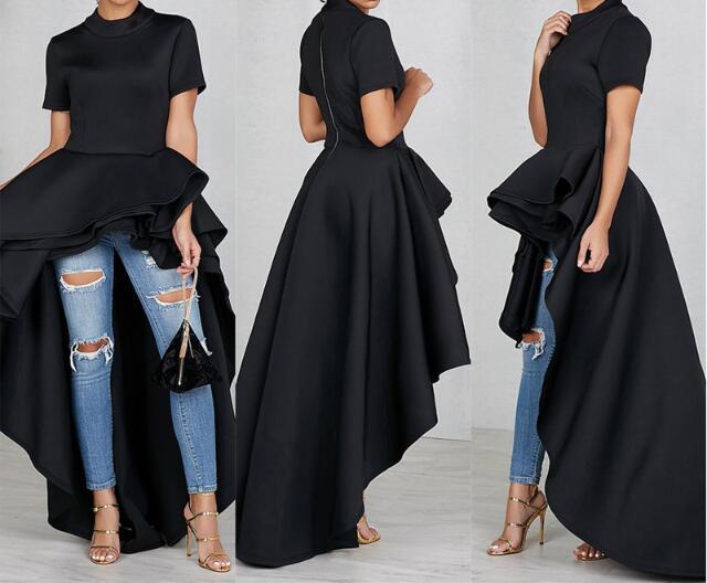 Women High Low Dress Layers Ruffled Night Party Wear Irregular Length Evening Normal Dresses Gowns Summer Clothing Plus Size 3XL, Black
Women High Low Dress Layers Ruffled Night Party Wear Irregular Length Evening Normal Dresses Gowns Summer Clothing Plus Size 3XL, Black