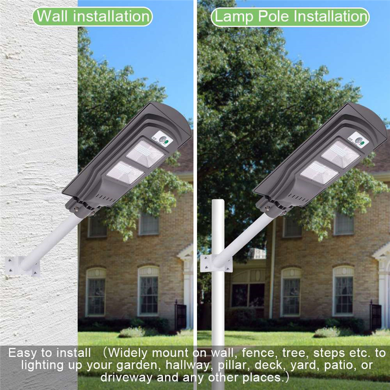 Remote Control LED Solar Street light garden lights 20W 40W 60W Motion Sensor Waterproof Security Lamp for Garden Yard