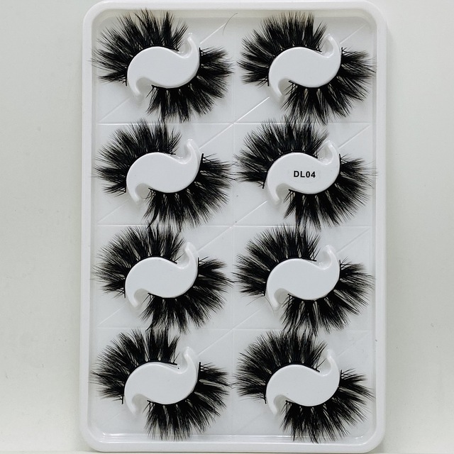 NEW 8pairs 20mm-22mm 6D Mink Lashes Natural False Eyelashes Dramatic Volume Fake Lashes Makeup Eyelash Extension Silk Eyelashes