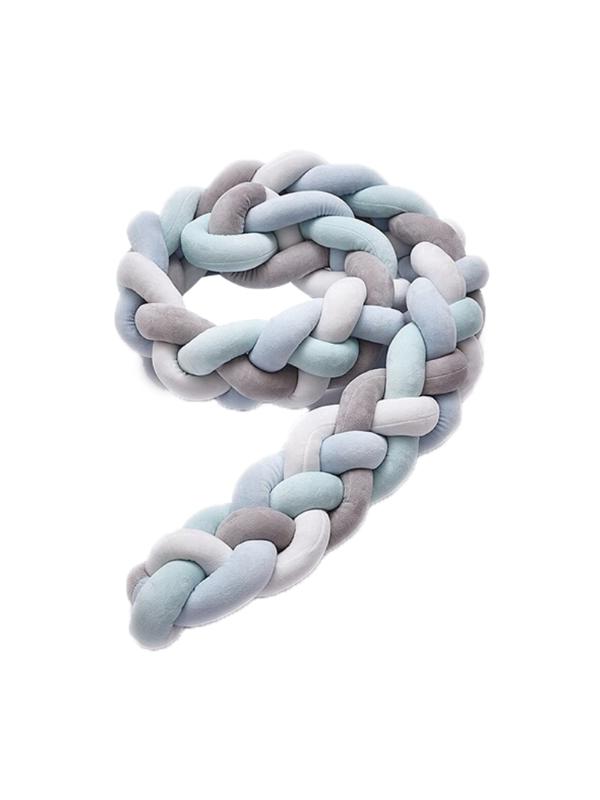 15M Baby Bed Bumper Knot Pillow Cushion for Boys Girls Four Braid Cot Crib Protector cuna para Room Decor 240509