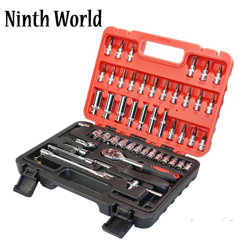 53pcs 1/4 Inch Car Auto Automobile Motorcycle Repair Tool Ratchet Wrench Drive Socket Set With Plastic Toolbox Storage Case 
53pcs 1/4 Inch Car Auto Automobile Motorcycle Repair Tool Ratchet Wrench Drive Socket Set With Plastic Toolbox Storage Case