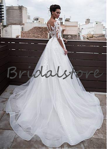 vintage 2 in 1 Short Wedding Dresses With Detachable Skirts Long Sleeve Sheer Neck Lace Button Back Country Bohemian Bridal Gowns Cheap 2019