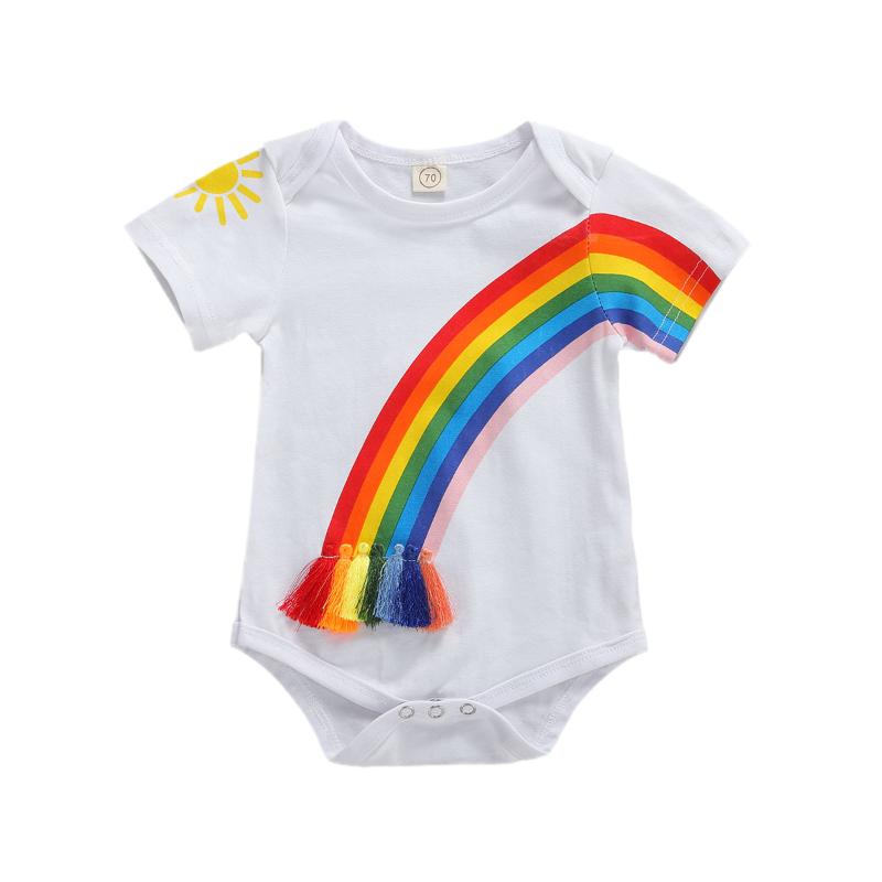 2020 Baby Rainbow Romper Summer Clothing Toddler Baby Girl Boy Clothes Short Sleeve Colorful Cute Jumpsuit Outfit 0-18M, White
2020 Baby Rainbow Romper Summer Clothing Toddler Baby Girl Boy Clothes Short Sleeve Colorful Cute Jumpsuit Outfit 0-18M, White