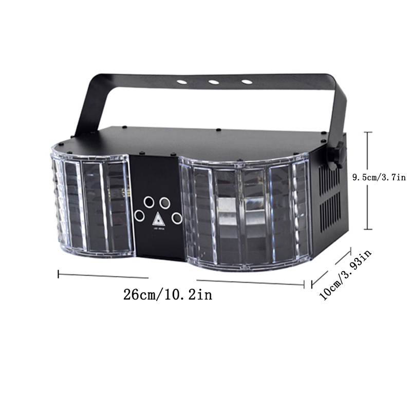 Stage Lights LED Laser Disco Light DMX Controller DJ Party Lights Double-Mirror 4-Hole Image Light for Birthday Bar Decoration Clubs