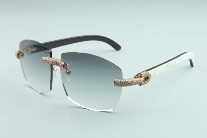 Factory direct sale large frame simple luxury sunglasses full diamond glasses T4189706-B6 luxury frameless natural mixed horn temple glasses
Factory direct sale large frame simple luxury sunglasses full diamond glasses T4189706-B6 luxury frameless natural mixed horn temple glasses
