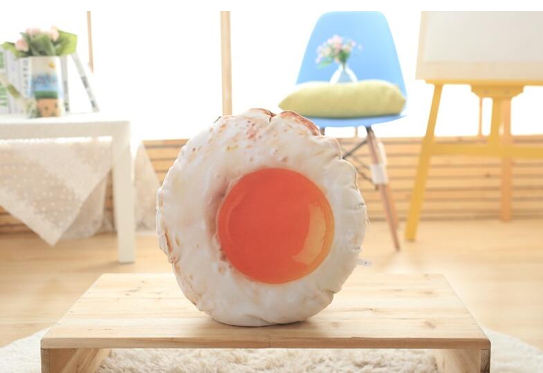 3D Fried Egg Cushion Decorative Pillow Throw Cushions with Inner Washable Sofa Toys Sleeping Pillow Birthday Christmas gift