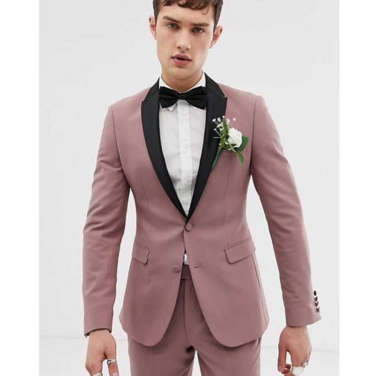 New Light Color Groom Wedding Tuxedos Slim Fit One Button Mens Prom Pants Suits Notched Lapel Men Designer Jackets