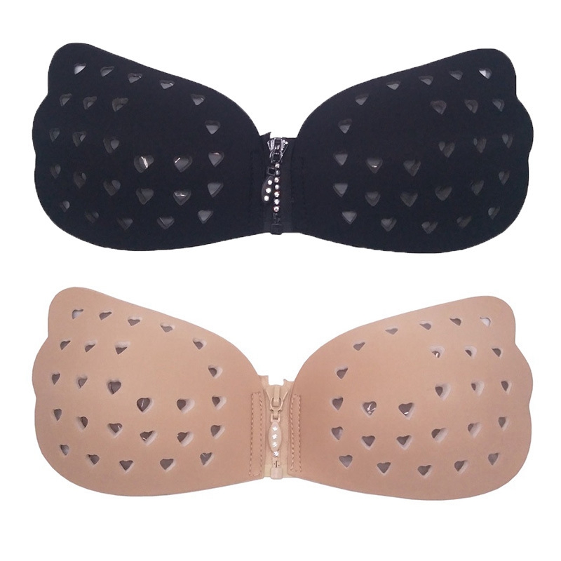 Breathable Breast Pad Butterfly Wings Shape Silicone Push Up Invisible Underwear Seamless Sexy Gather Strapless Bra Almohadilla De Pecho Transpirable