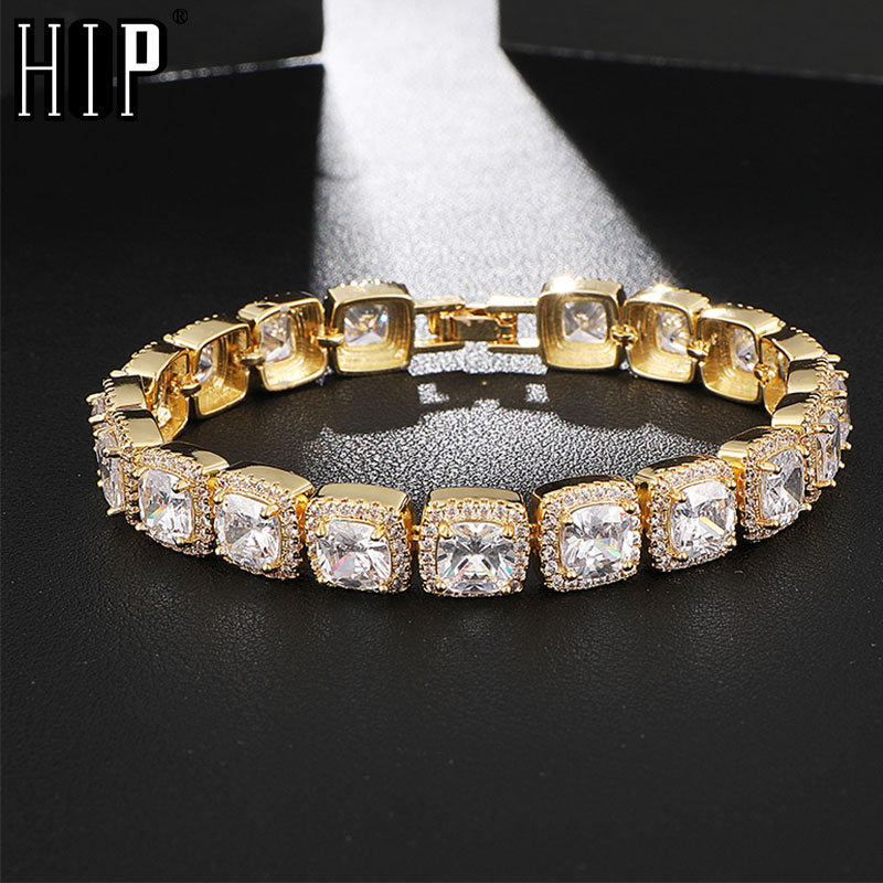 Hip Hop 10MM Tennis Chain Bling Iced Out Cubic Zirconia Bracelet Geometric Square CZ Stone Bracelets Men Women Jewelry
Hip Hop 10MM Tennis Chain Bling Iced Out Cubic Zirconia Bracelet Geometric Square CZ Stone Bracelets Men Women Jewelry