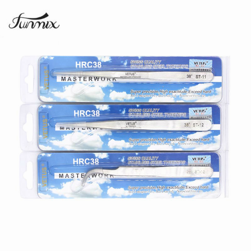 VETUS 2018 New 38 HRC ST series Stainless Steel Industrial Anti-static Tweezers Eyelash extension tool 
VETUS 2018 New 38 HRC ST series Stainless Steel Industrial Anti-static Tweezers Eyelash extension tool