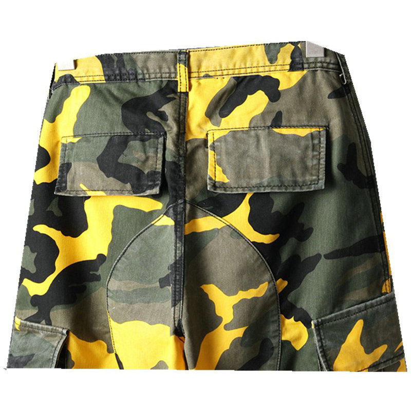 drop shipping Camo Patchwork Cargo Pants Men's Hip Hop Casual Camouflage Trousers Streetwear Joggers Sweatpants NXP12 T200113