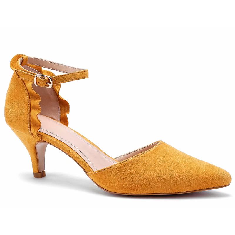MaxMuxun Womens Kitten Heel Sandals Pointed Toe Ankle Strap Pumps Sexy Closed Toe Comfortable Slingback Burgundy Red Black, Yellow
MaxMuxun Womens Kitten Heel Sandals Pointed Toe Ankle Strap Pumps Sexy Closed Toe Comfortable Slingback Burgundy Red Black, Yellow