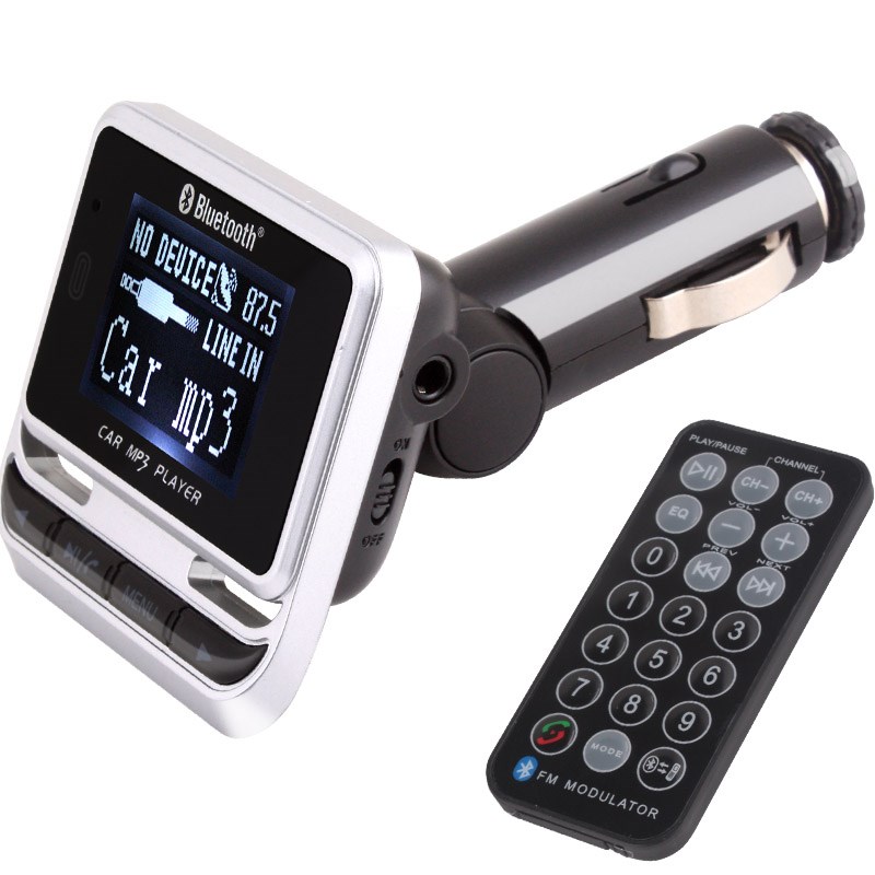 Car Styling Bluetooth MP3 Player Wireless Hands-free FM Transmitter Large LCD Screen Car Kit USB Charger AUX Interface Remote
Car Styling Bluetooth MP3 Player Wireless Hands-free FM Transmitter Large LCD Screen Car Kit USB Charger AUX Interface Remote