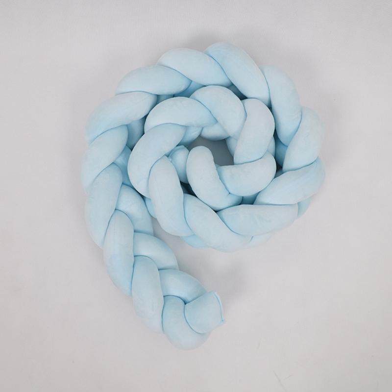 Baby Bed Protector Bumper Newborn 4 twist Pure Cotton Weave Plush Knot Crib Decor Ball Protector Infant Room Bed Decoration1